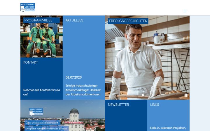 Ekrano kopija arbeitsmarktmentoren-sachsen.de