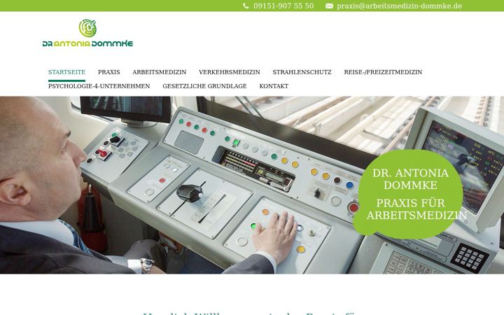 Captura de pantalla de arbeitsmedizin-nuernbergerland.eu