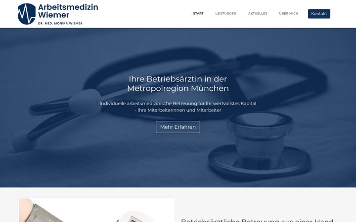 Ekrano kopija arbeitsmedizin-wiemer.de