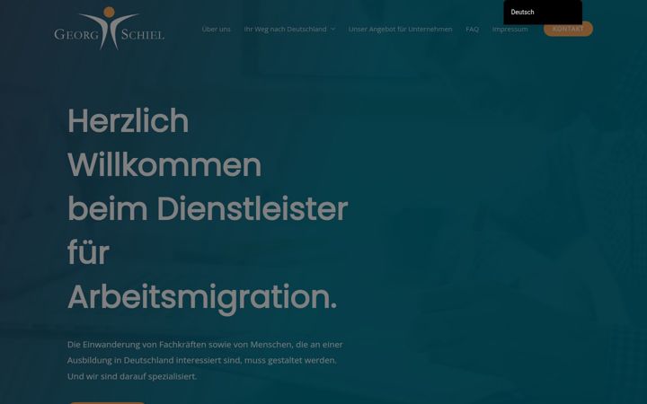 Screenshot di arbeitsmigration-schiel.de