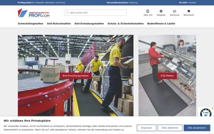 Zrzut ekranu arbeitsplatzmatten-profi.com
