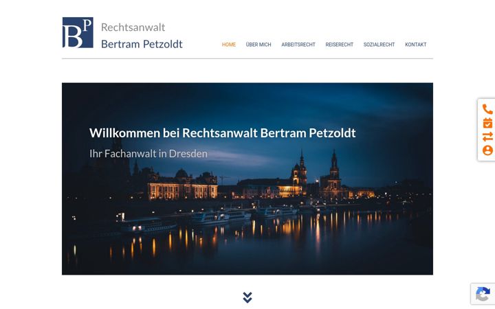 Екранна снимка на arbeitsrecht-dresden.de