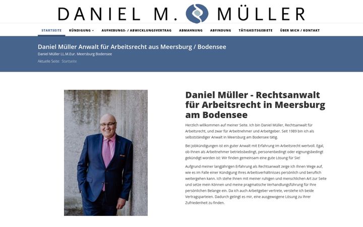Captura de ecrã de arbeitsrecht-mueller.de