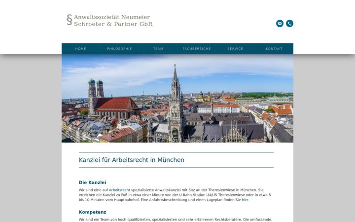 Screenshot of arbeitsrecht-muenchen.biz