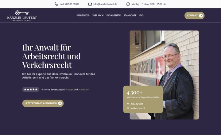 Screenshot ta' arbeitsrecht-seelze.de