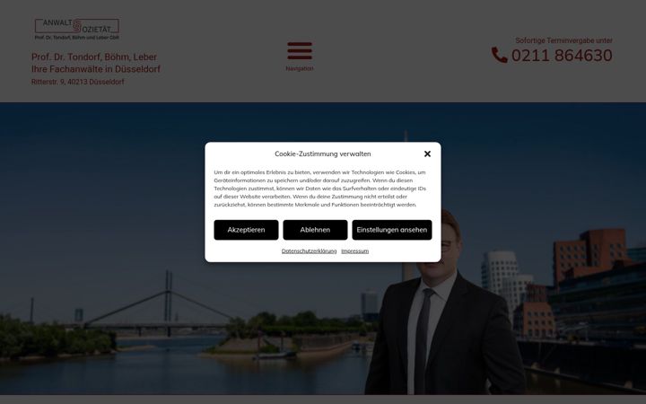 Captura de ecrã de arbeitsrechtler-in-duesseldorf.de
