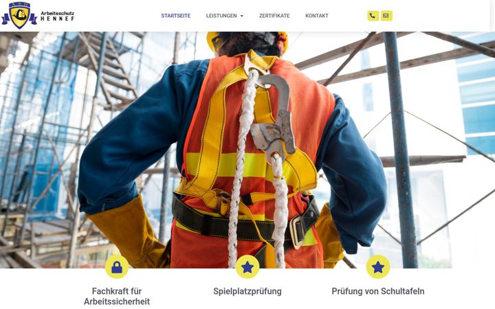 Screenshot ta' arbeitsschutz-hennef.de