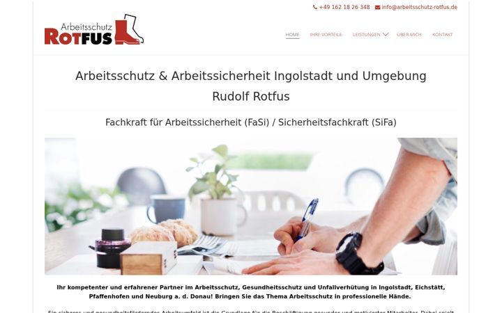 Screenshot ta' arbeitsschutz-rotfus.de