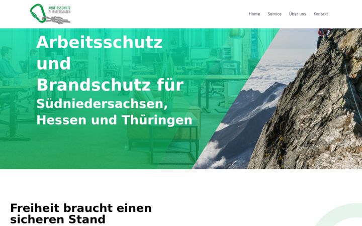 Screenshot of arbeitsschutz-zimmermann.de