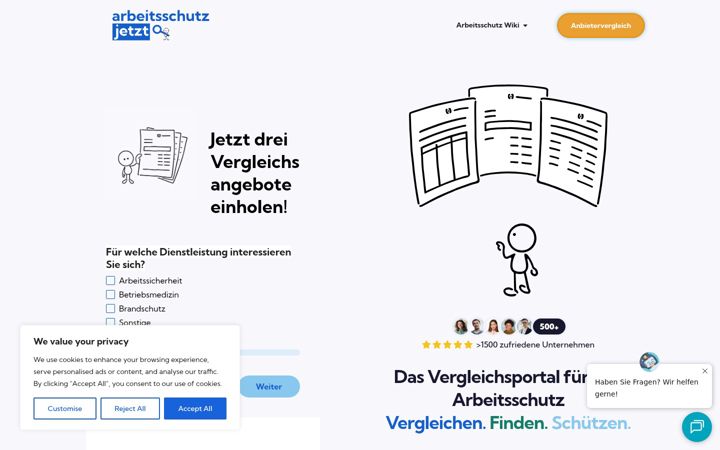 Screenshot of arbeitsschutz.jetzt