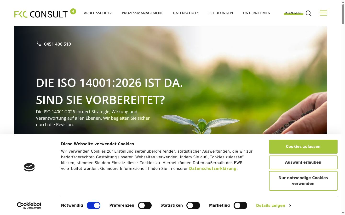 Ekrānuzņēmums ar piekrišanas baneri, kas tika rādīts pirms jebkādas mijiedarbības