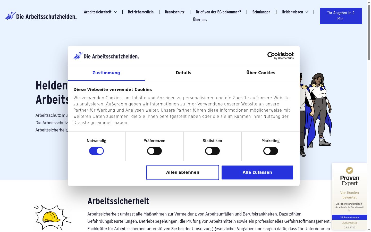 Ekrānuzņēmums ar piekrišanas baneri, kas tika rādīts pirms jebkādas mijiedarbības