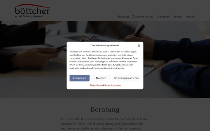Screenshot of arbeitssicherheit-boettcher.de
