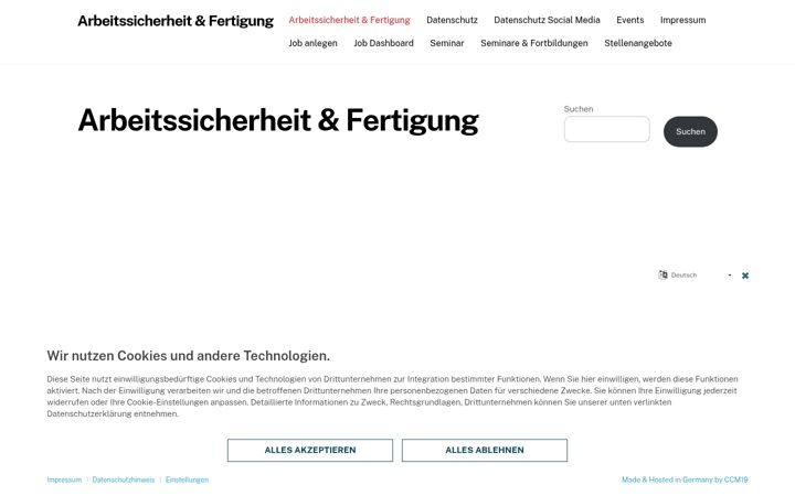 Captura de ecrã de arbeitssicherheit-fertigung.de