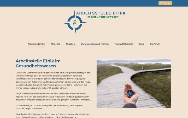 Screenshot of arbeitsstelle-ethik.de