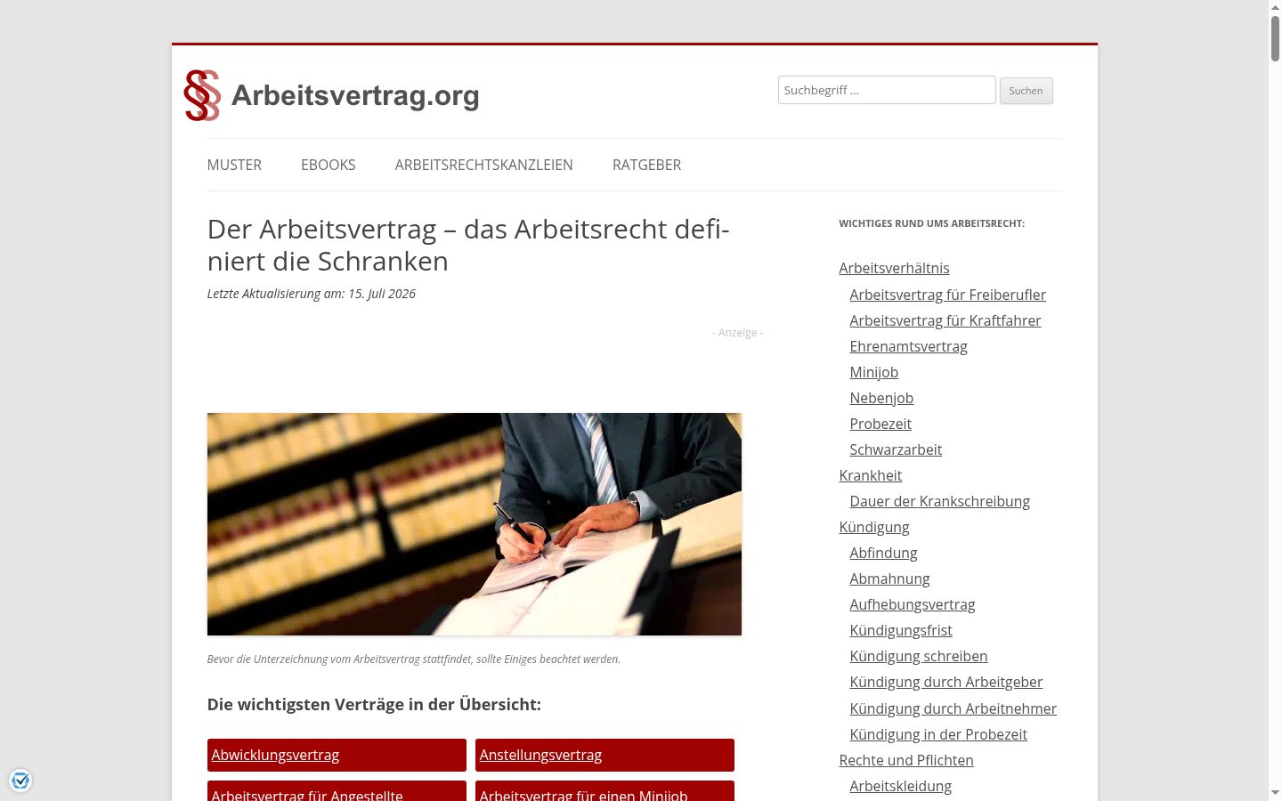 Screenshot des Einwilligungsbanners vor jeglicher Interaktion
