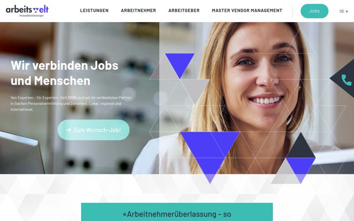 Zrzut ekranu arbeitswelt.com