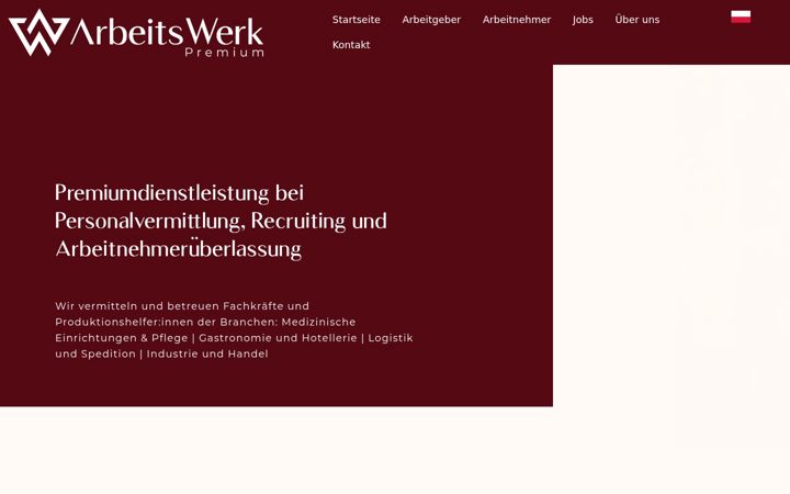 Screenshot of arbeitswerk-premium.de