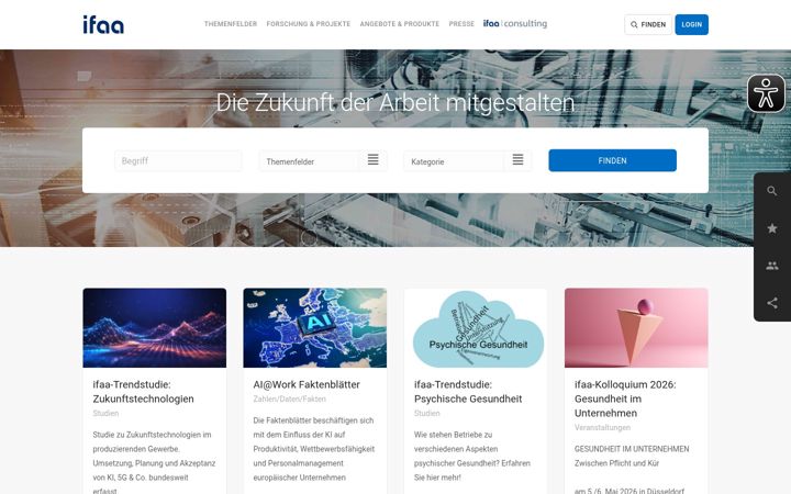 Screenshot of arbeitswissenschaft.net