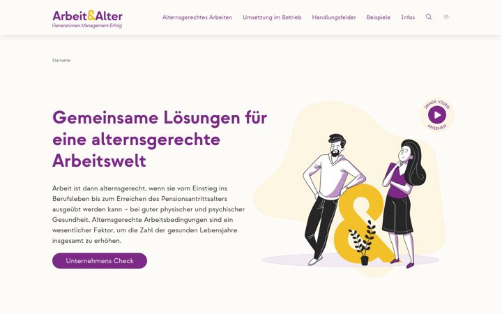 Screenshot of arbeitundalter.at