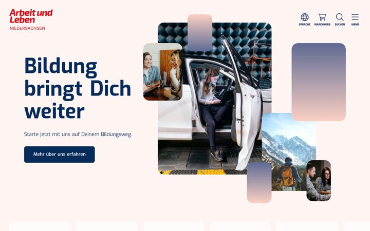 Screenshot van arbeitundleben.org