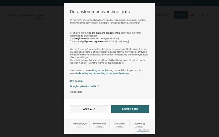 Screenshot of arbejdsmiljoegruppen.dk