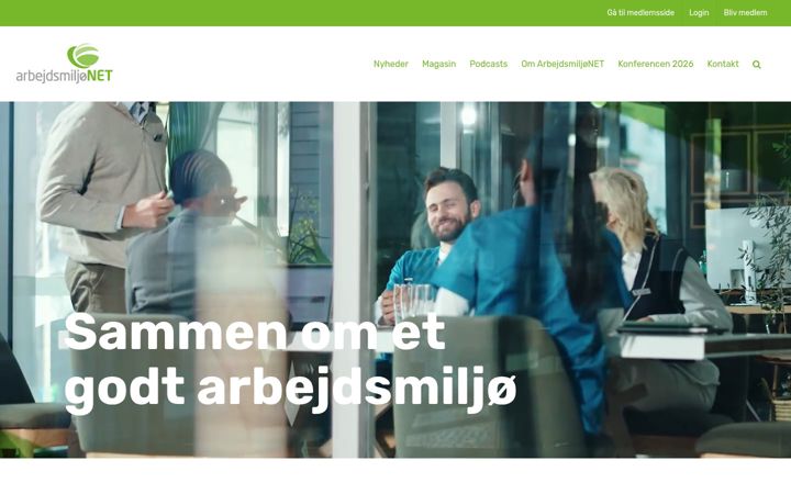 Zrzut ekranu arbejdsmiljonet.dk