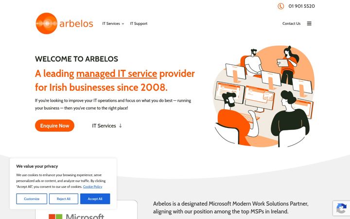 Screenshot of arbelos.ie