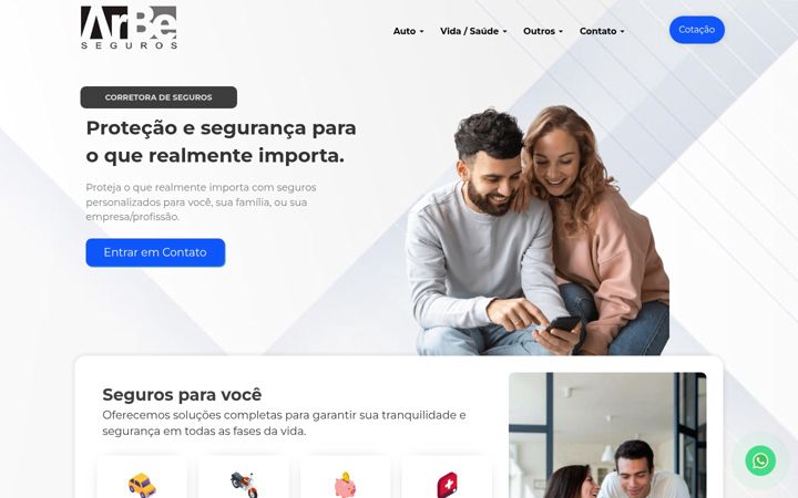 Screenshot of arbeseguros.com.br