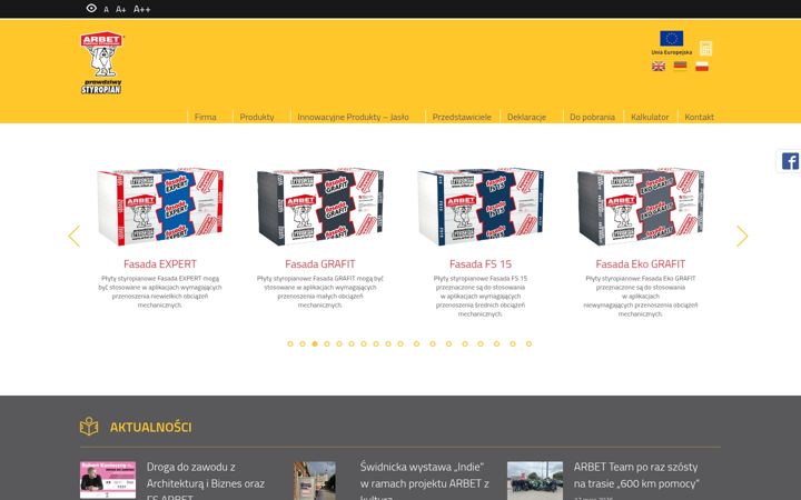 Screenshot of arbet.pl