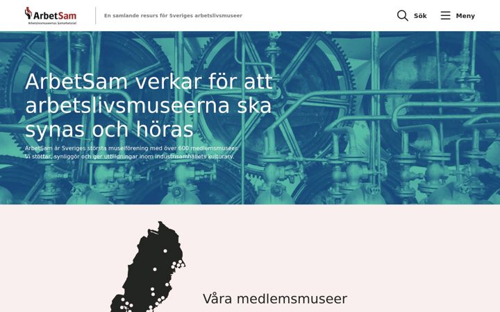 Screenshot of arbetsam.com