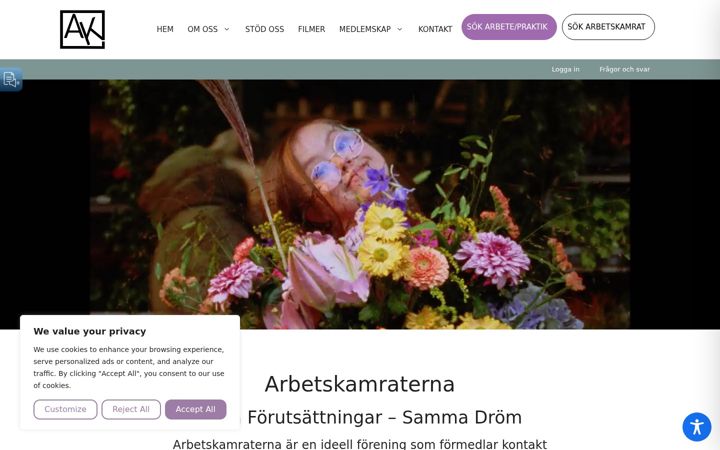 Screenshot di arbetskamraterna.se