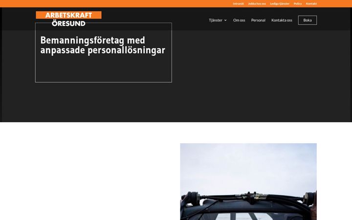 Screenshot of arbetskraftoresund.se