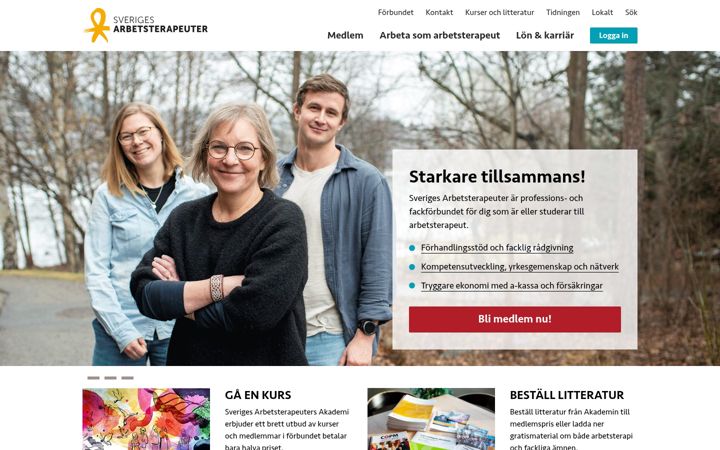 Screenshot di arbetsterapeuterna.se
