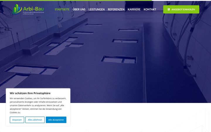 Screenshot of arbi-bau.com