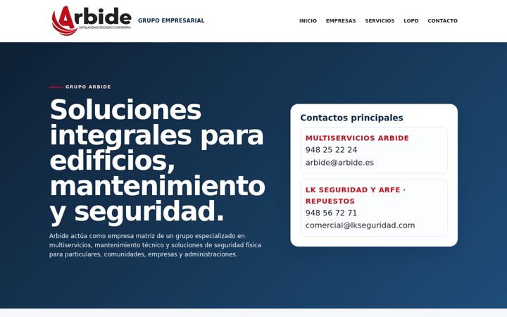 Screenshot of arbide.es