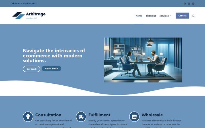 Screenshot of arbilogi.com