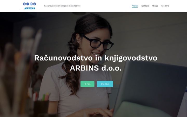 Screenshot of arbins.si