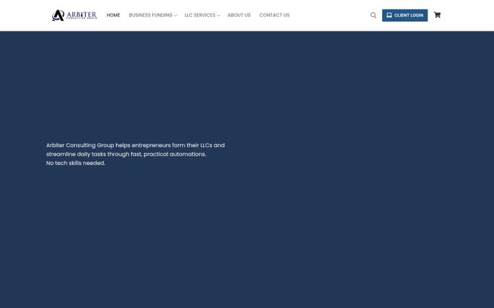 Screenshot ta' arbiterconsultinggroup.com