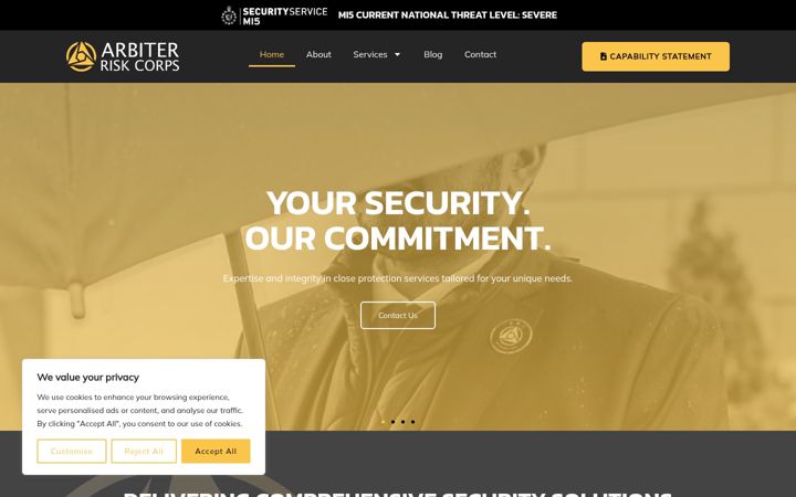 Screenshot ta' arbiterrisk.com