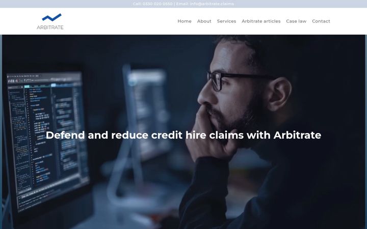 Képernyőkép: arbitrate.claims