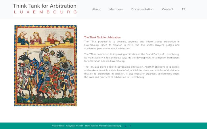 Screenshot of arbitration.lu