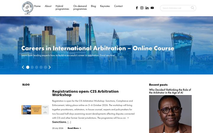 Screenshot of arbitrationlab.com