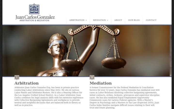 Screenshot ta' arbitratorjcgonzalez.com