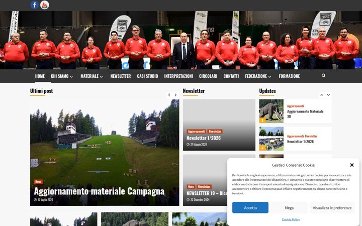 Screenshot of arbitri-fitarco.it