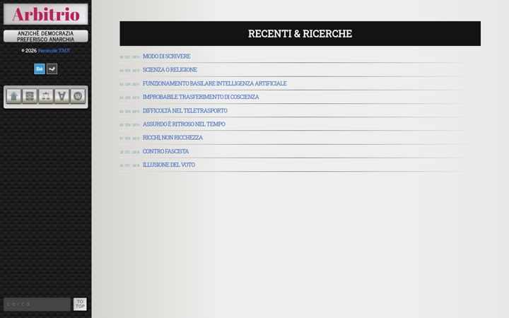 Screenshot of arbitrio.altervista.org