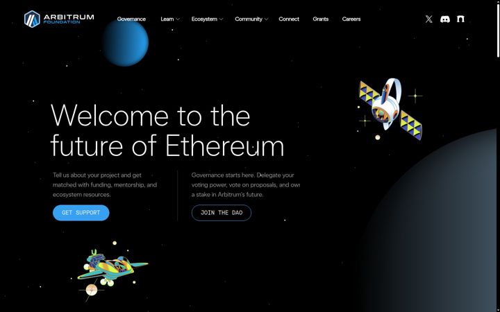 Screenshot of arbitrum.foundation