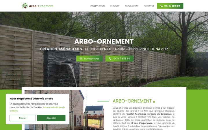 Screenshot of arbo-ornement.be