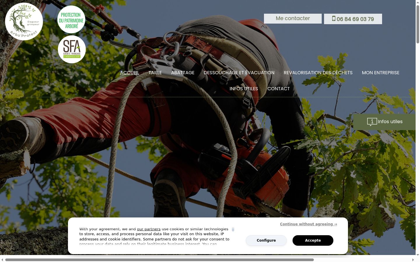 Screenshot tal-banner tal-kunsens muri qabel kwalunkwe interazzjoni