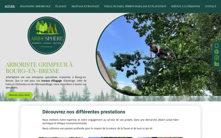 Screenshot of arbo-sphere.fr